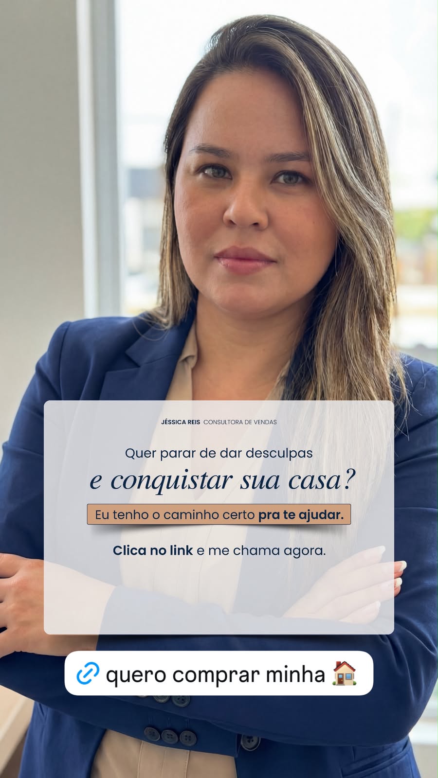 Arte de Jéssica Reis sobre conquistar a casa própria com consórcio